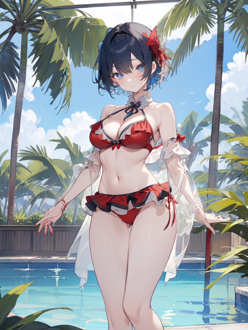 赤いビキニ