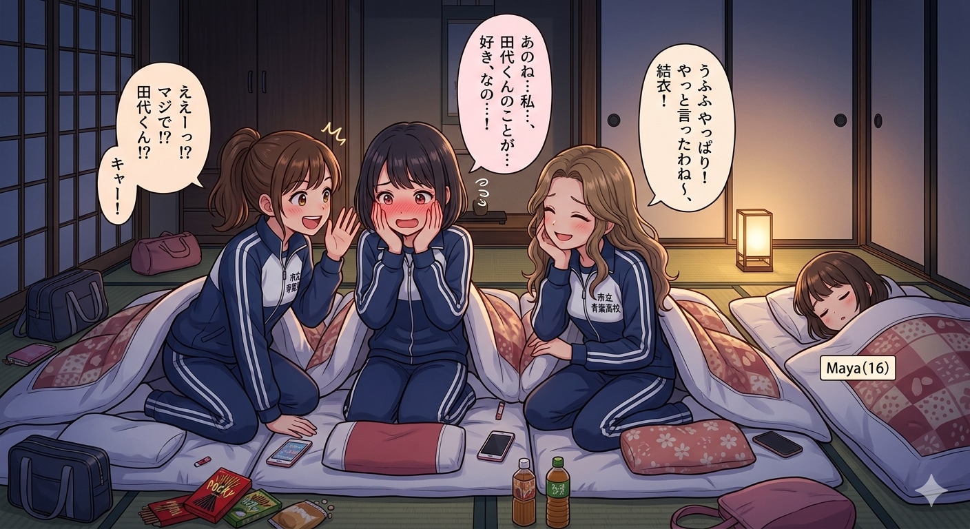 今夜は寝かさないよ～。朝までガールズトークするんだからぁ | の人気AIイラスト・グラビア