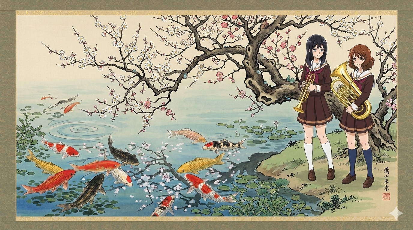 仲良し二人（日本画） | の人気AIイラスト・グラビア