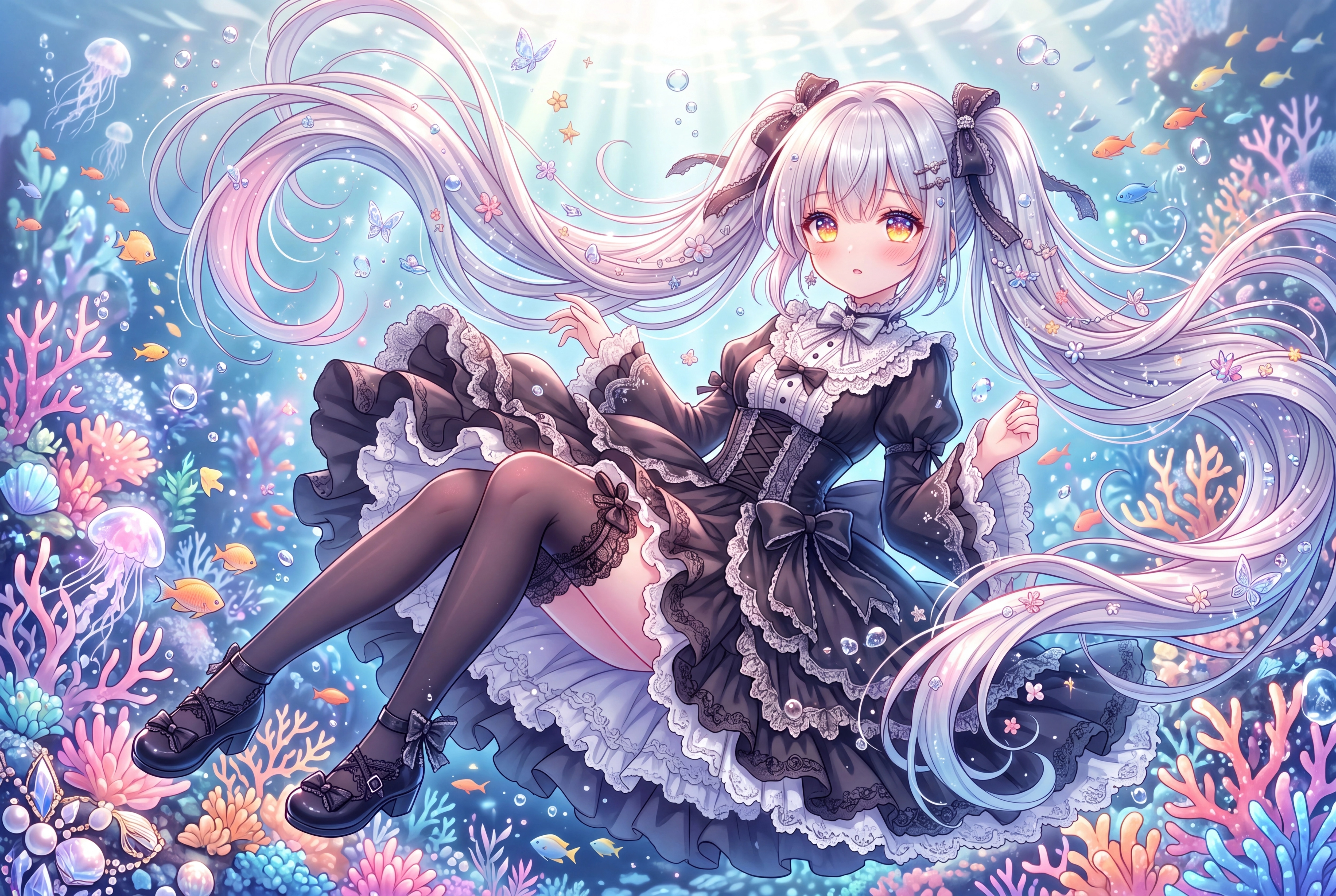 深淵の白銀姫 | の人気AIイラスト・グラビア