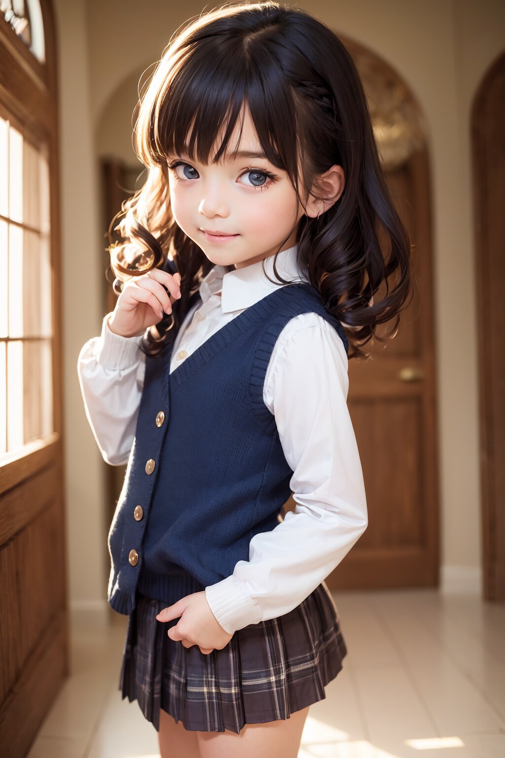 カトリックの学生服を着た少女 (116p)