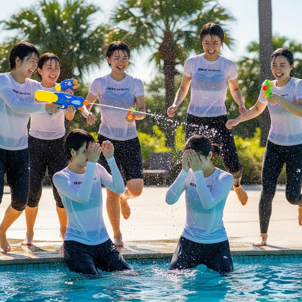 水鉄砲（プールサイド）