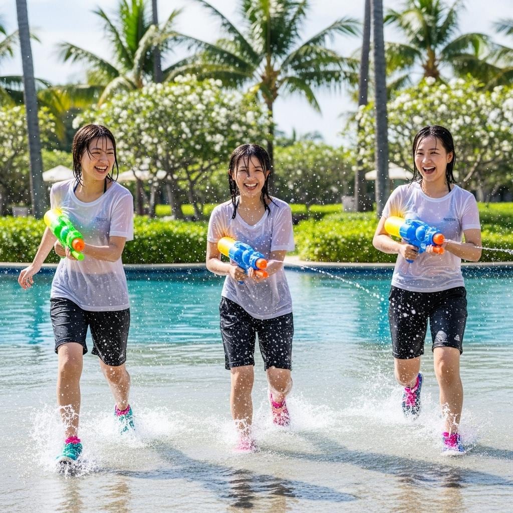水鉄砲（プールサイド）