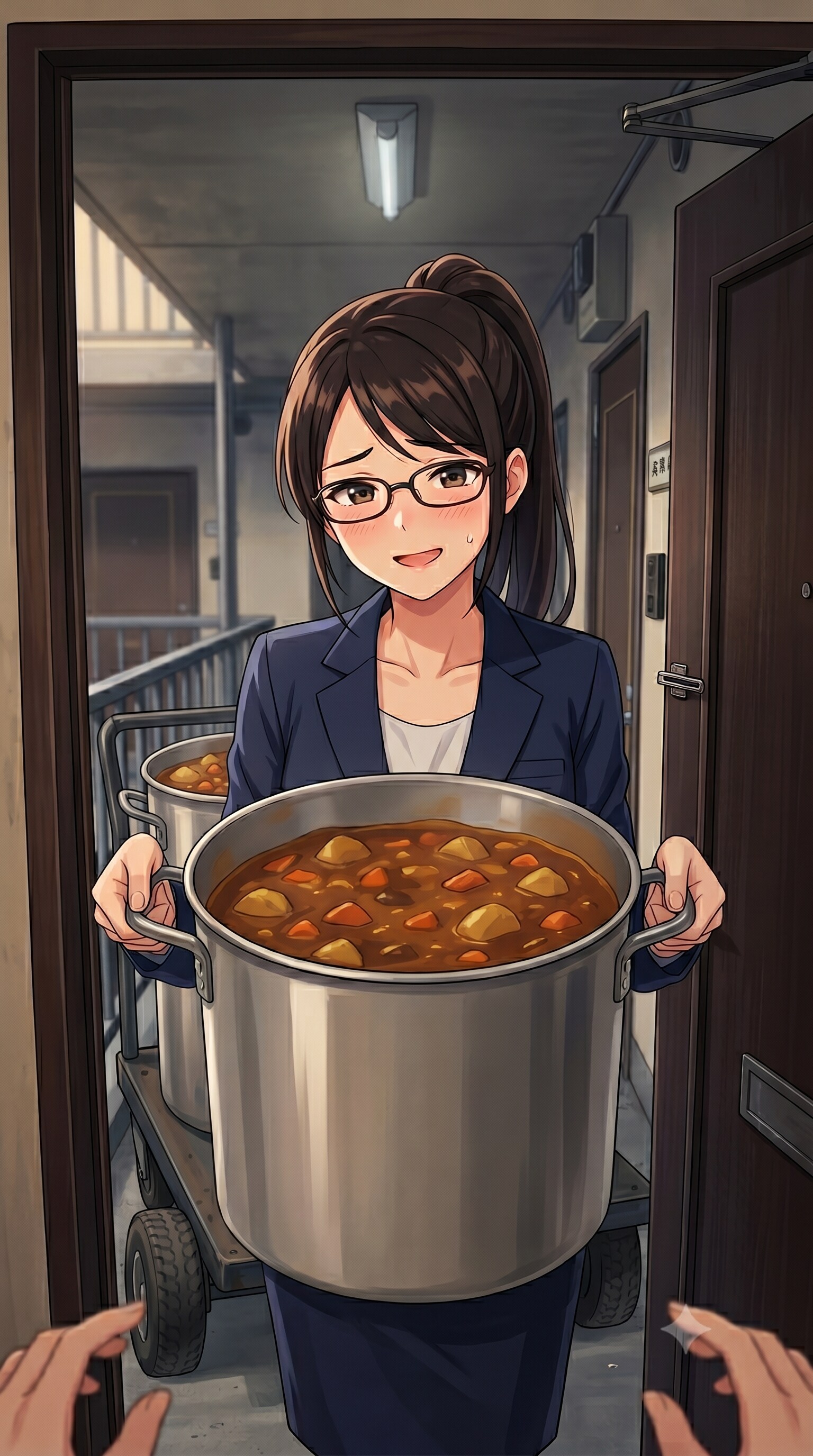 カレーつくりすぎちゃって…