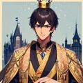 王冠をかぶった、黒髪短髪男性★その2(10枚) 7枚目