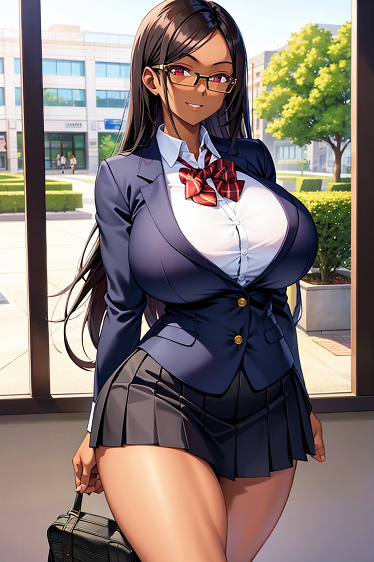 褐色女生徒
