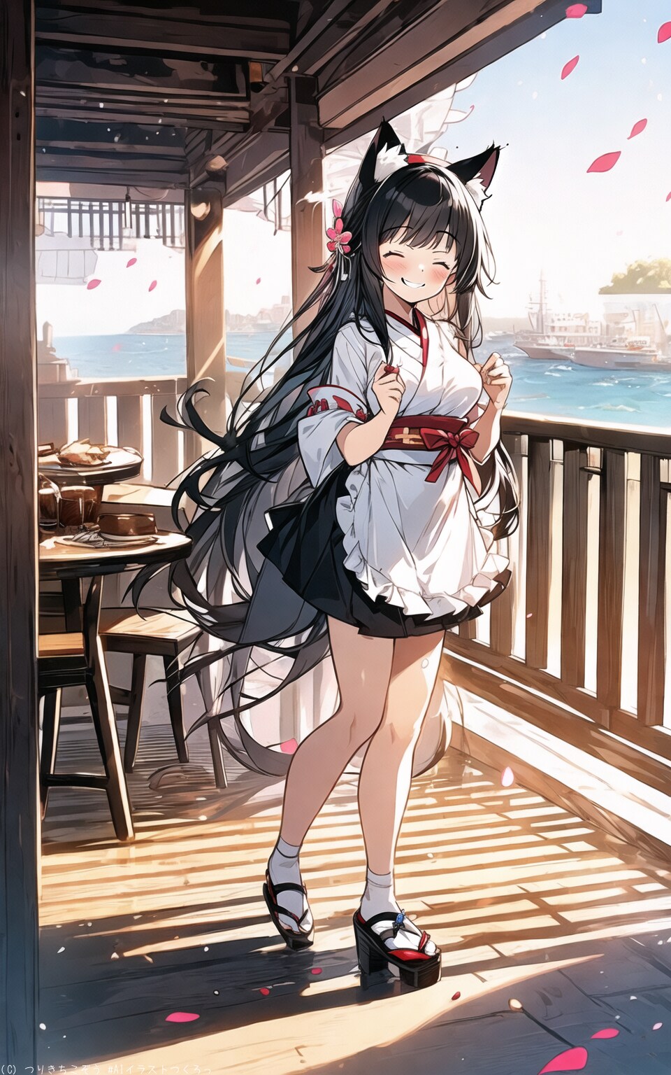 猫耳娘と海の見えるレストラン