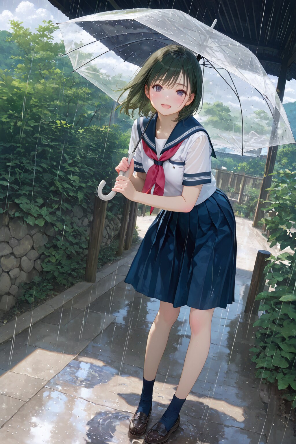 雨宿りできるよ！ | の人気AIイラスト・グラビア