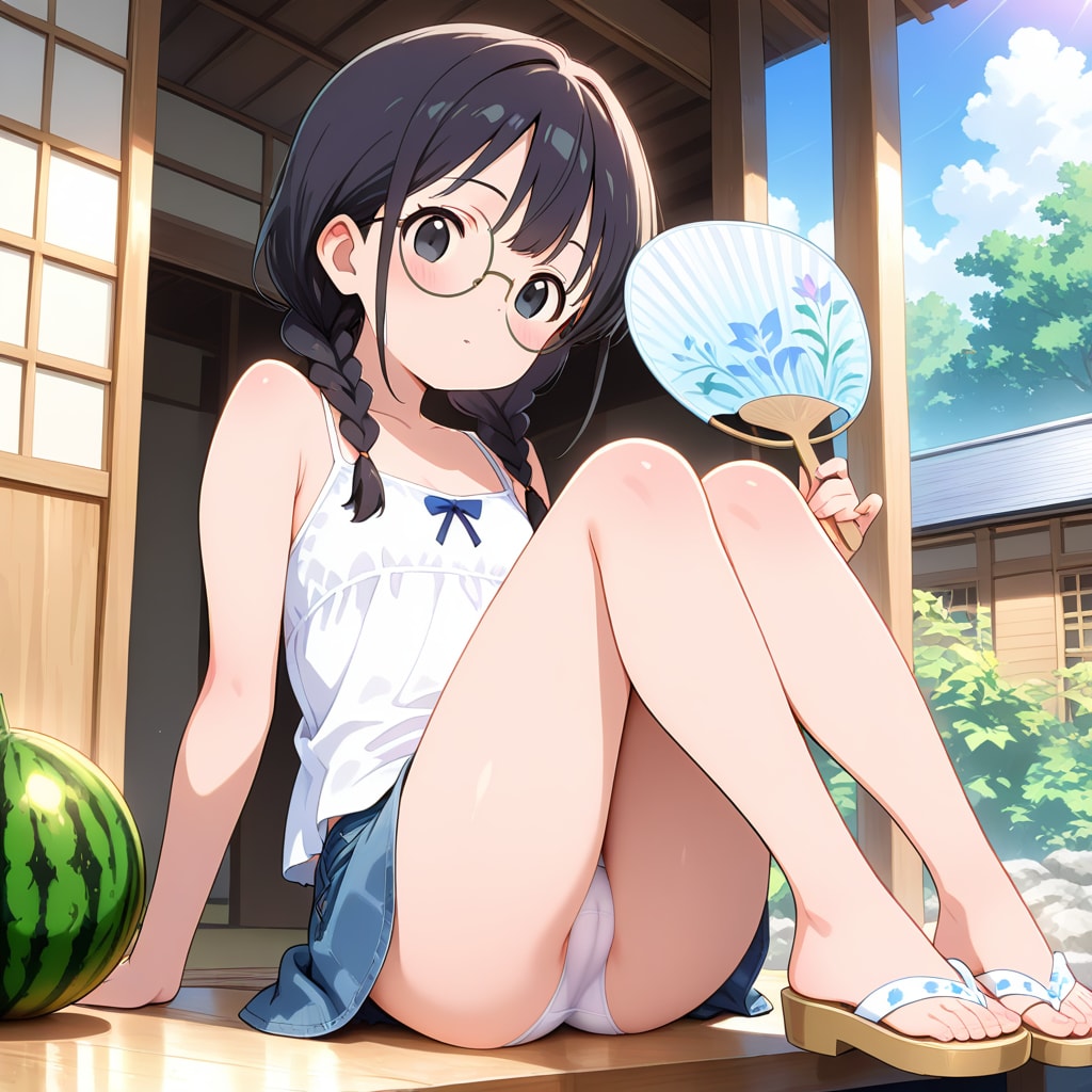丸子・縁側で涼む