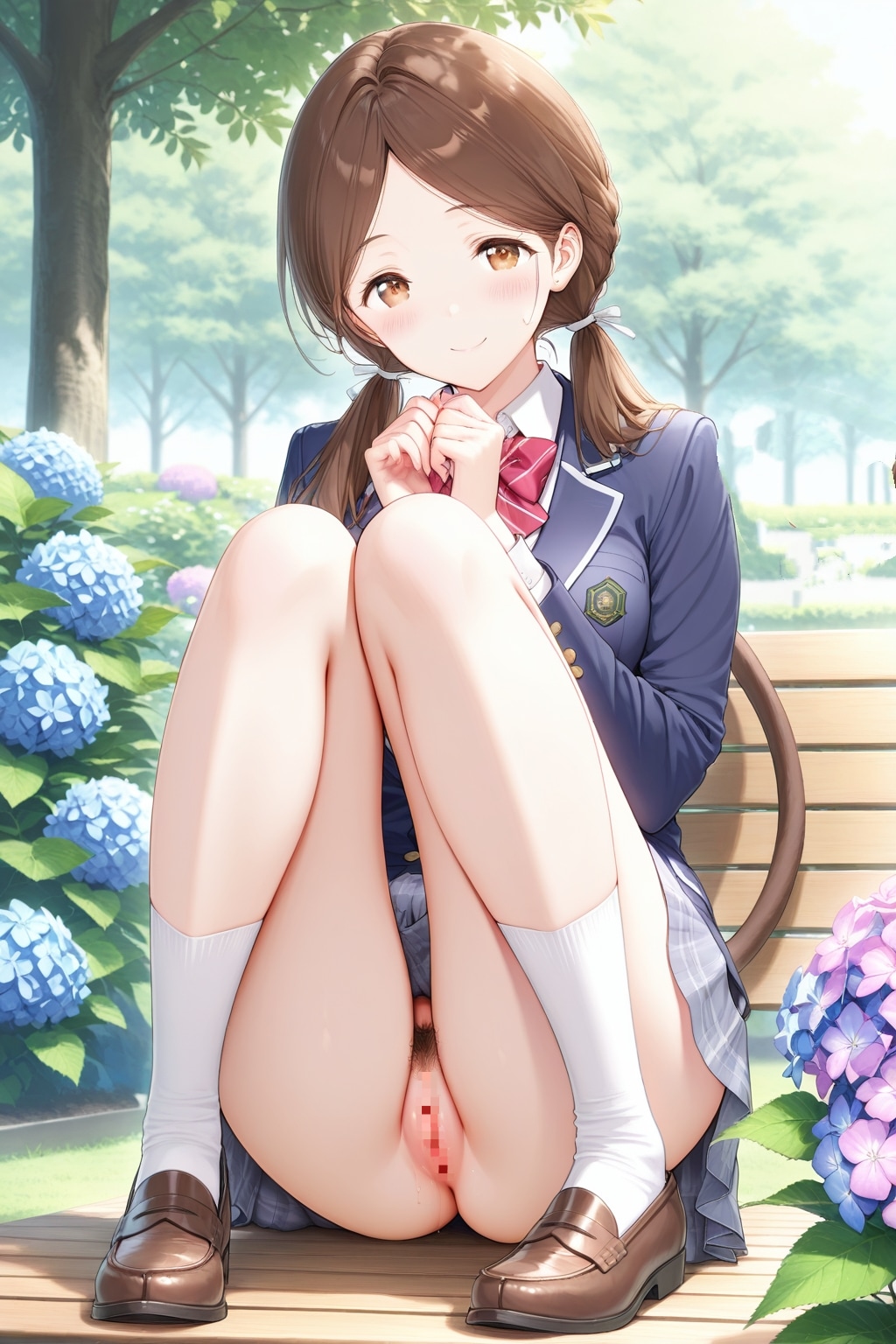 紫陽花と、謎､謎の尻尾？