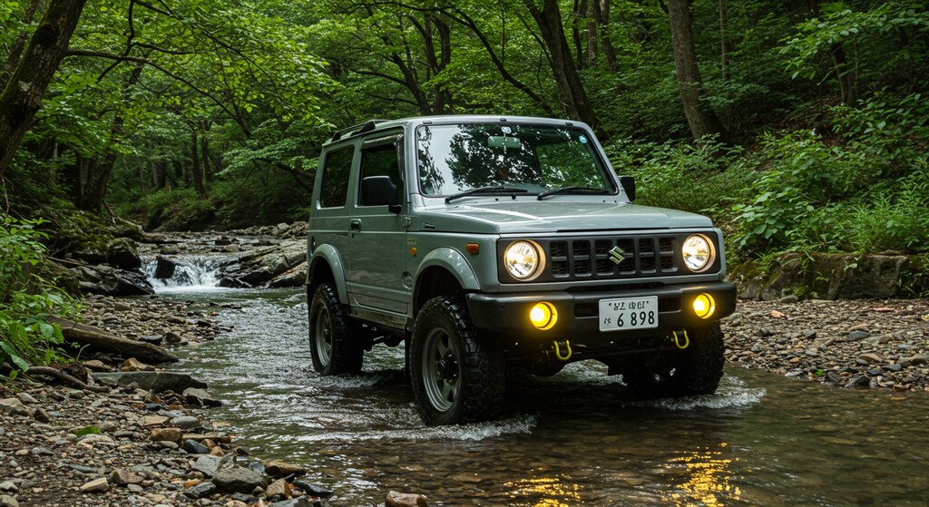 ジムニーの川渡り