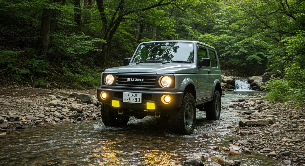 ジムニーの川渡り