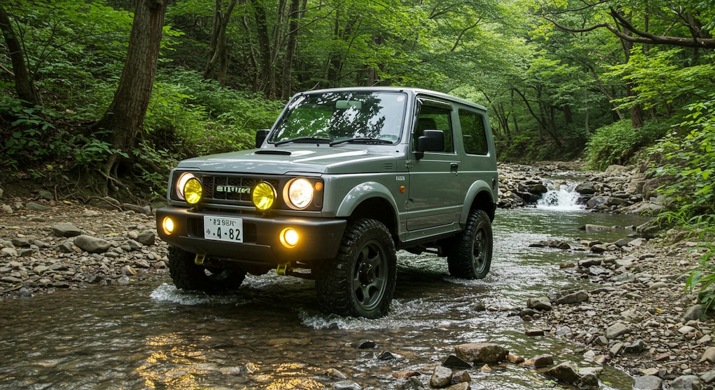 ジムニーの川渡り