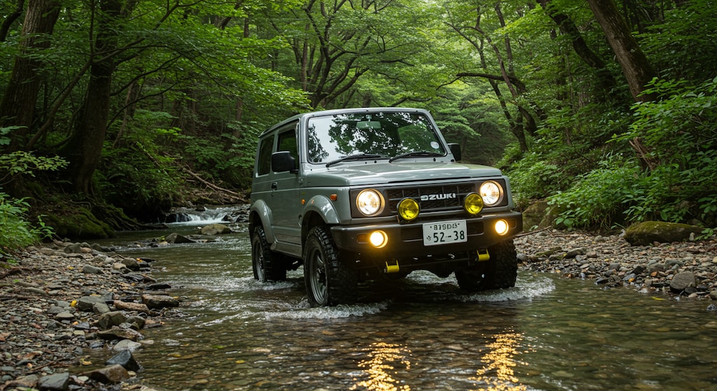 ジムニーの川渡り