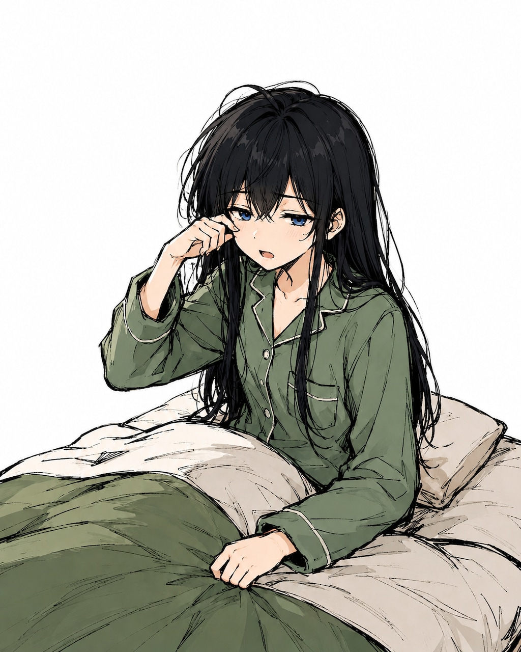 自室で起床