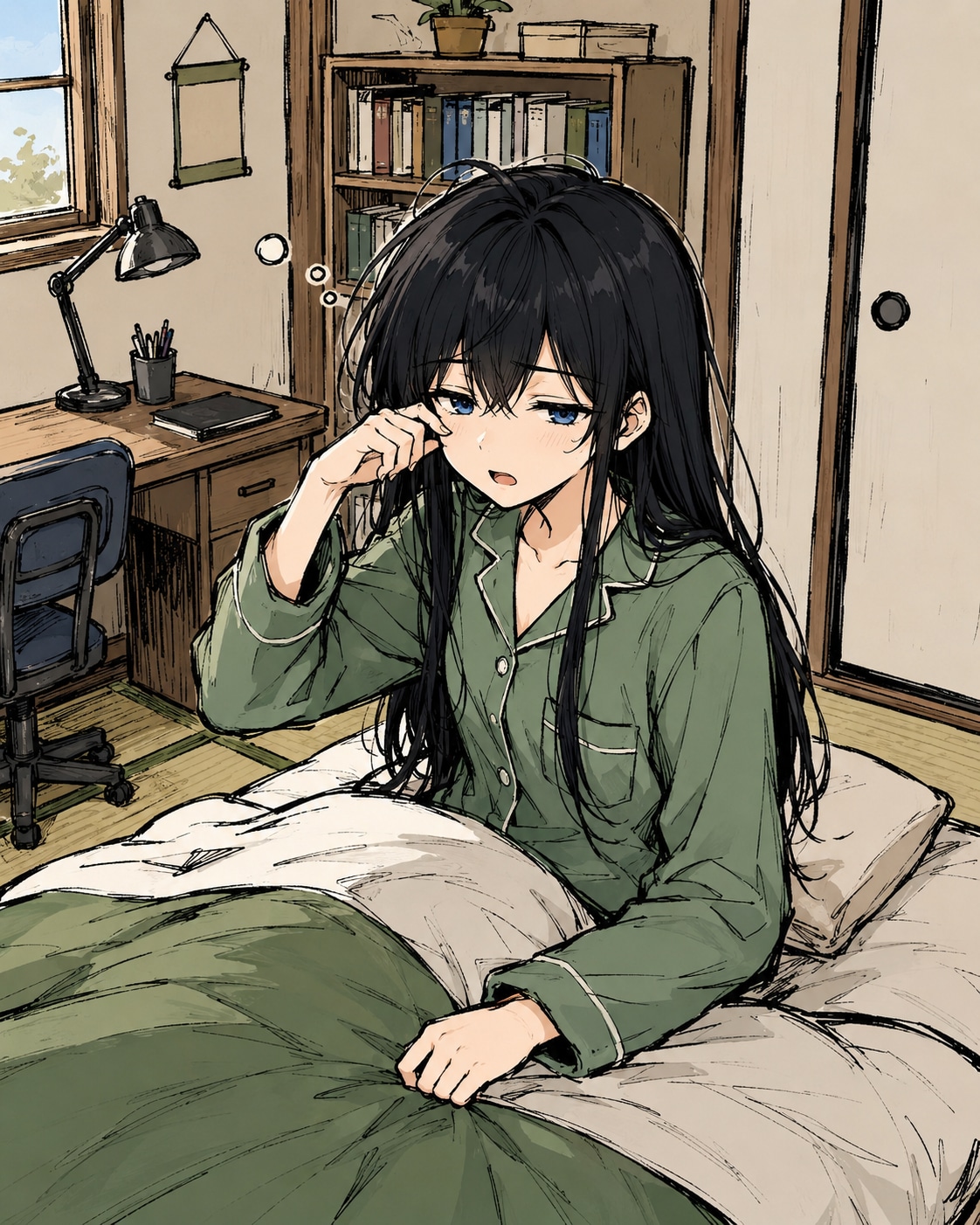 自室で起床 | の人気AIイラスト・グラビア