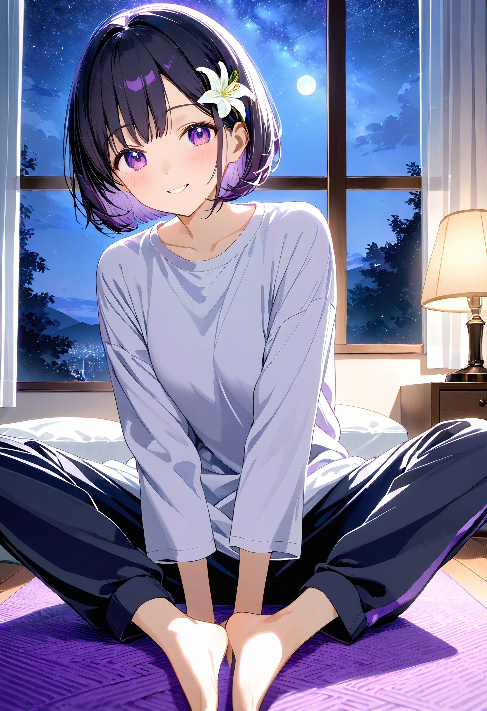 ストレッチ中のひまり