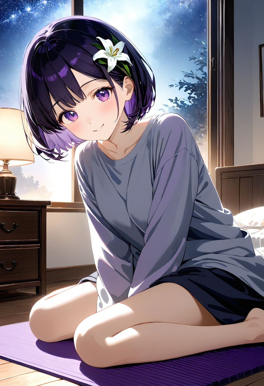 ストレッチ中のひまり