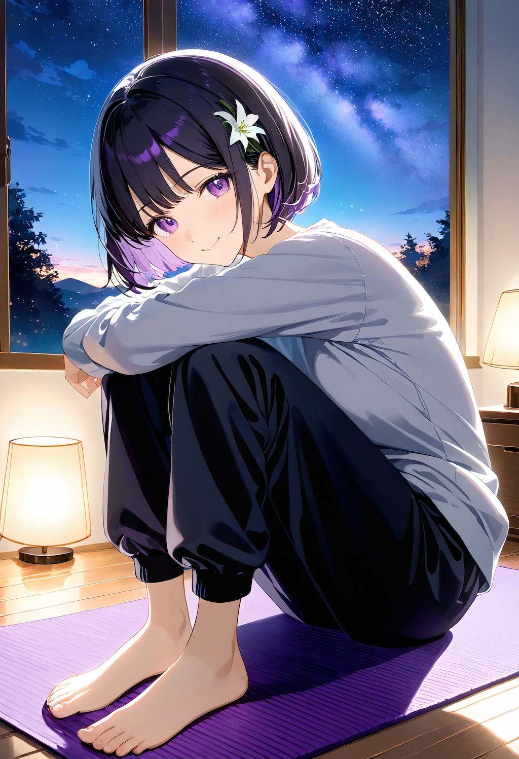 ストレッチ中のひまり