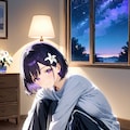 ストレッチ中のひまり 5枚目