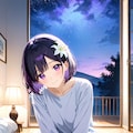 ストレッチ中のひまり 2枚目
