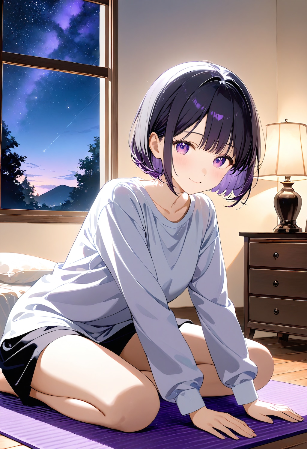 ストレッチ中のひまり