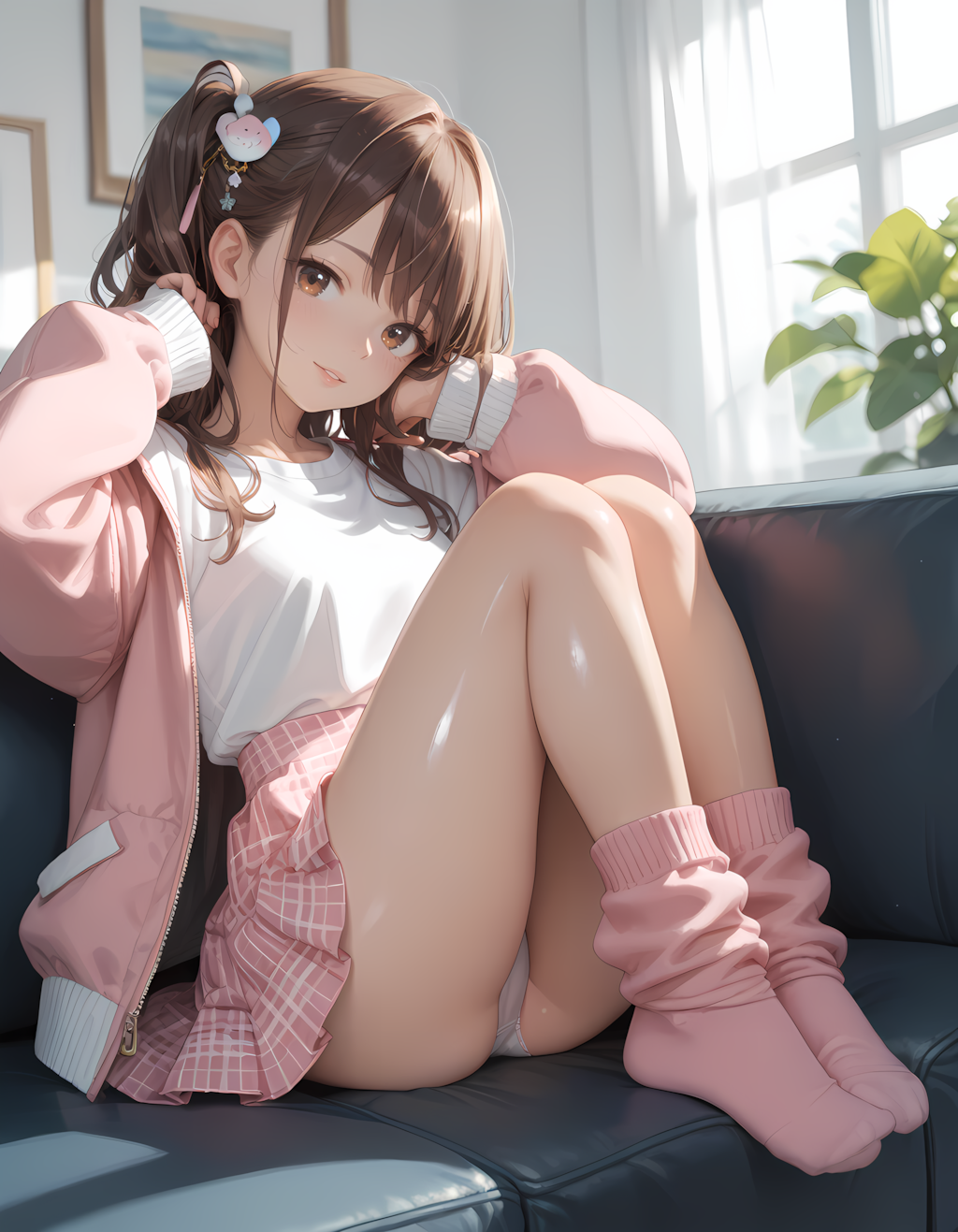 ガーリーファッションでリラックスタイム