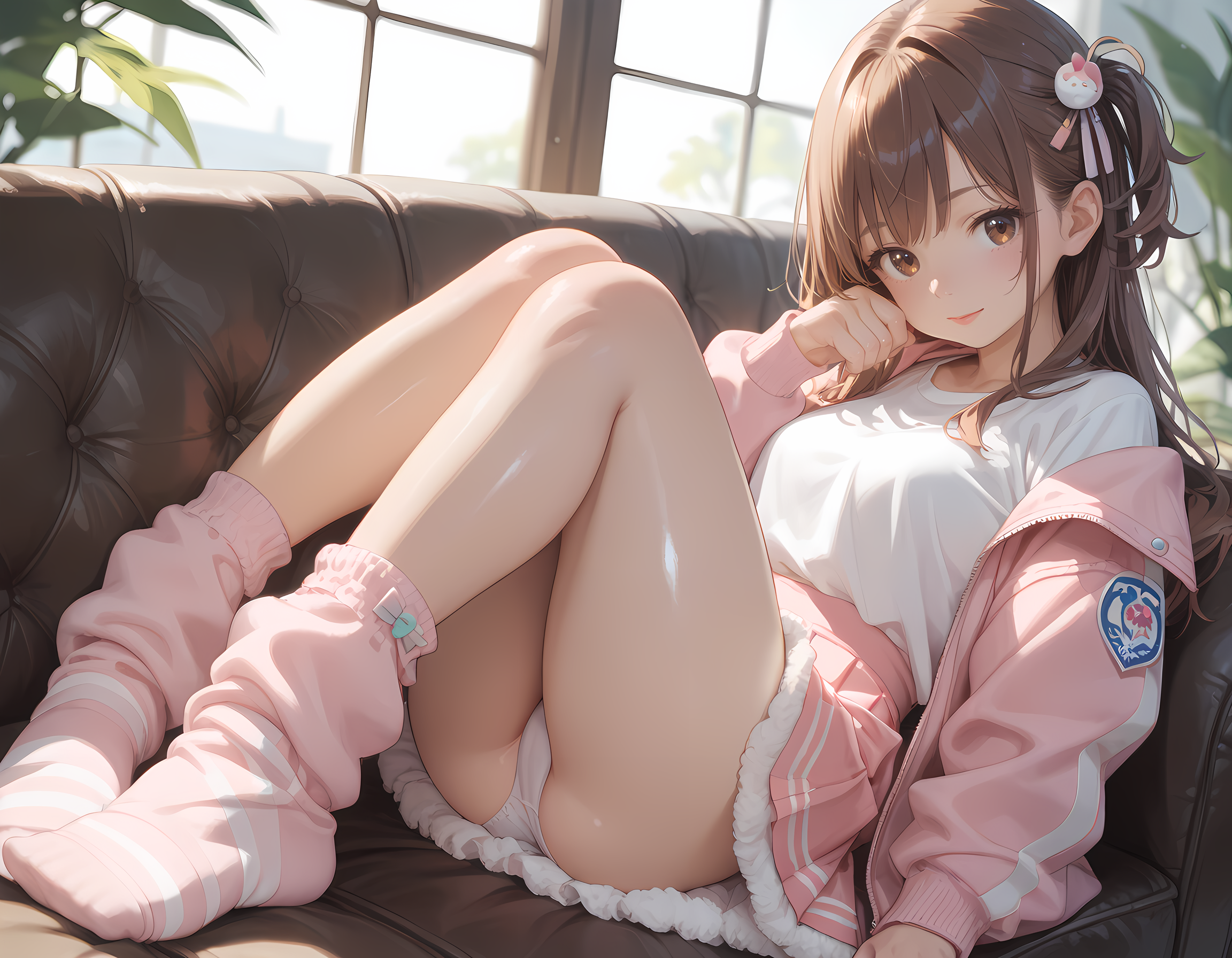 ガーリーファッションでリラックスタイム