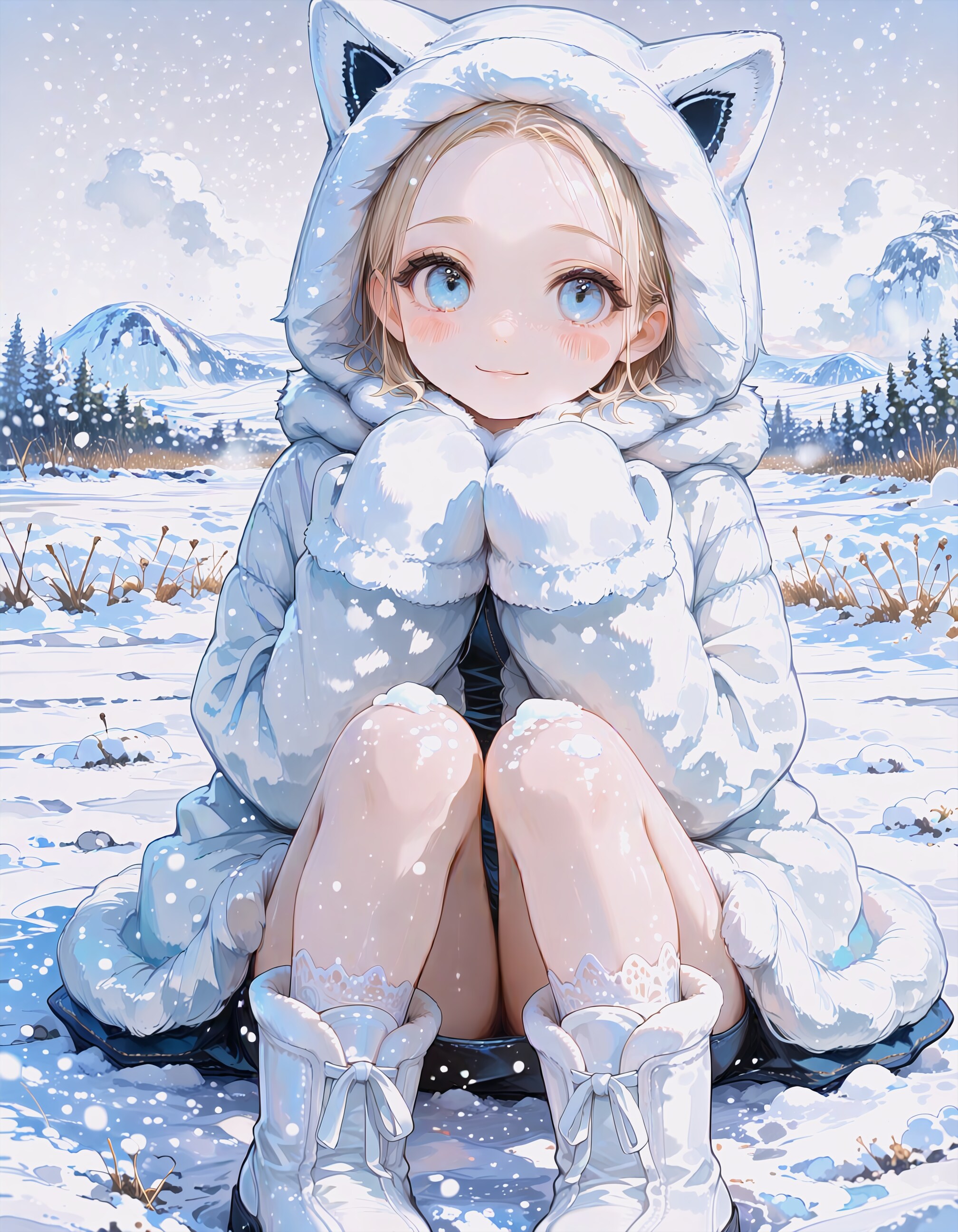 北はまだ雪だね