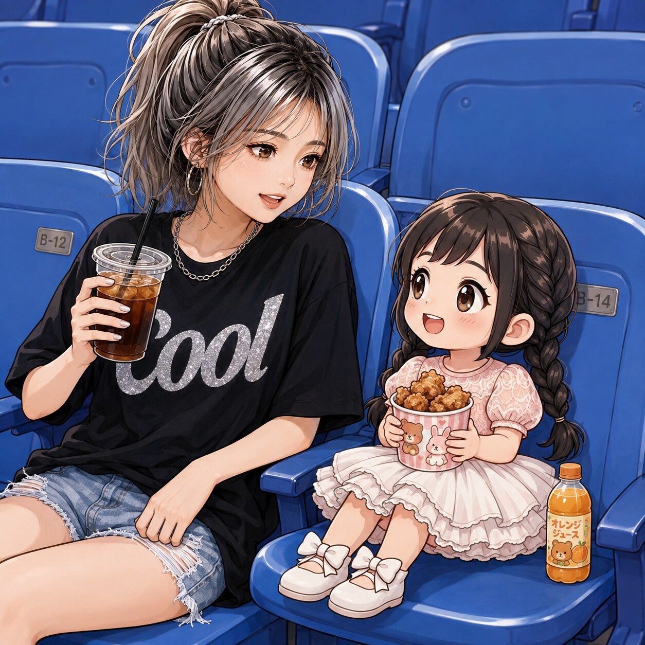 クール＆ちびちゃん♡ | の人気AIイラスト・グラビア