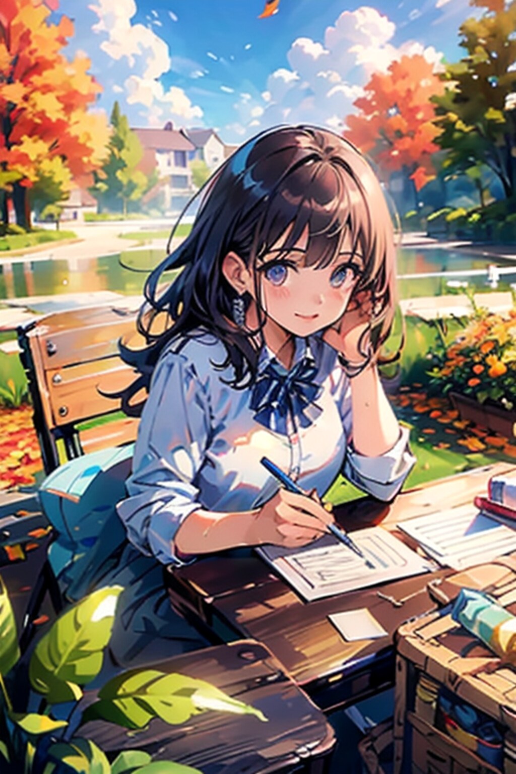 girl drawing a picture