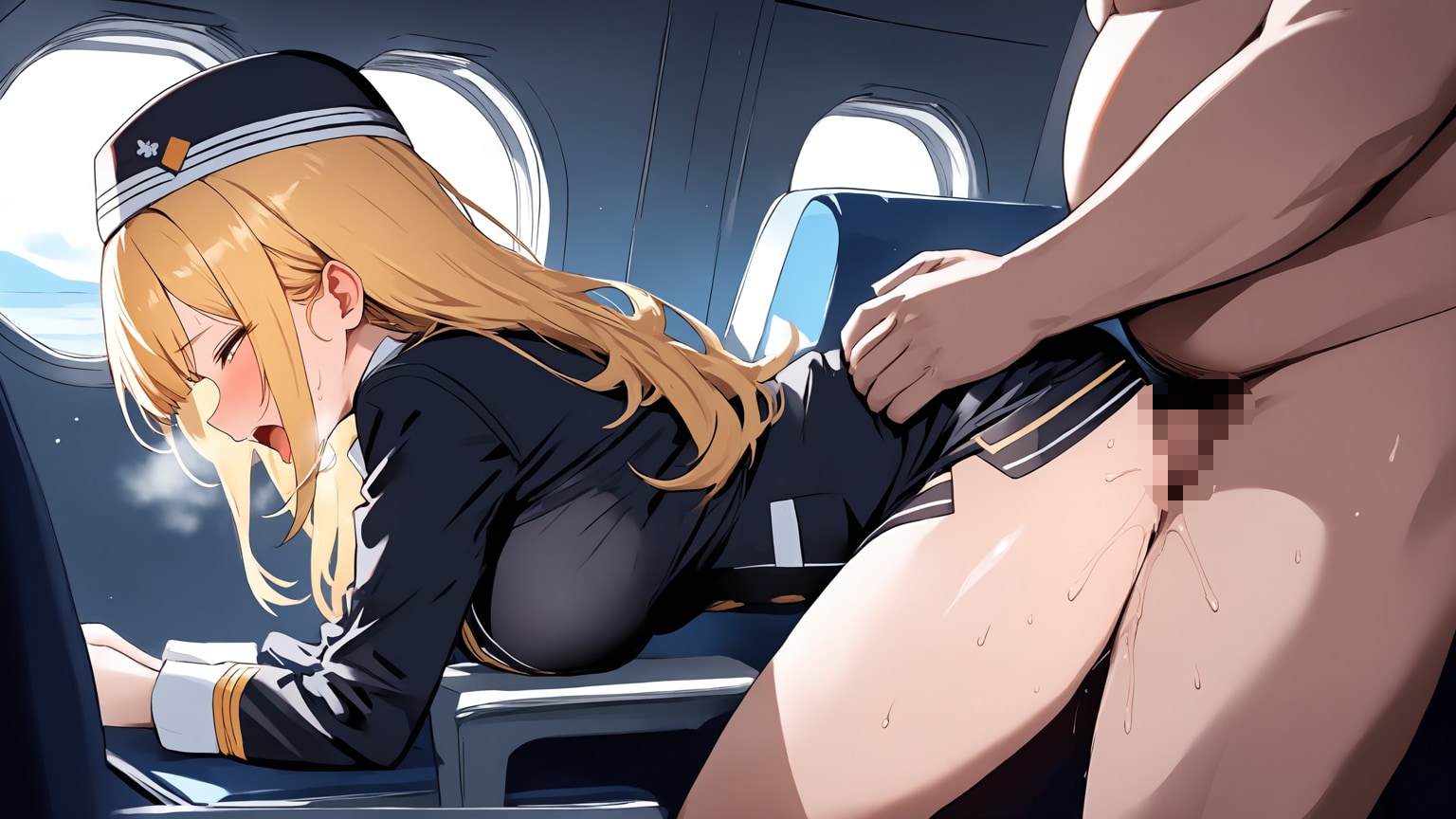 【DLsiteで販売開始！】機内で激しく犯されるCAさん