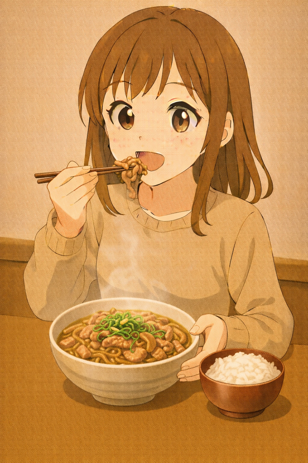 肉うどん | の人気AIイラスト・グラビア