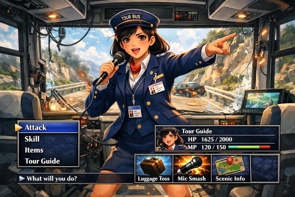 野生のガイドさんが現れた