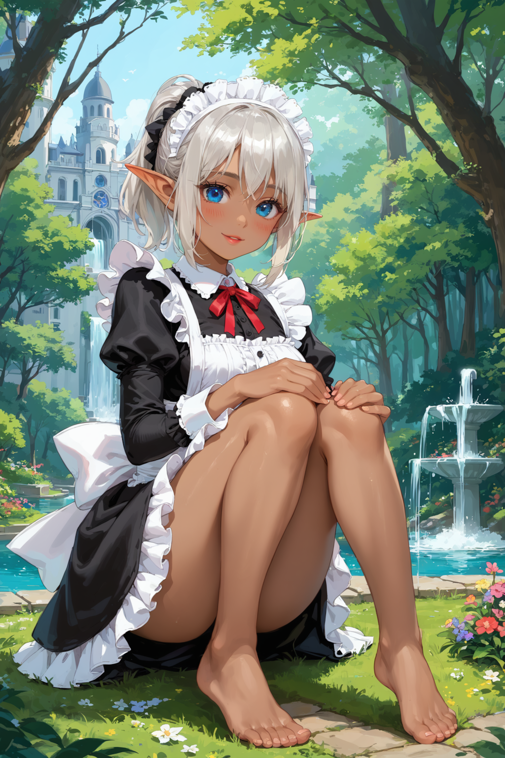 裸足のエルフさん