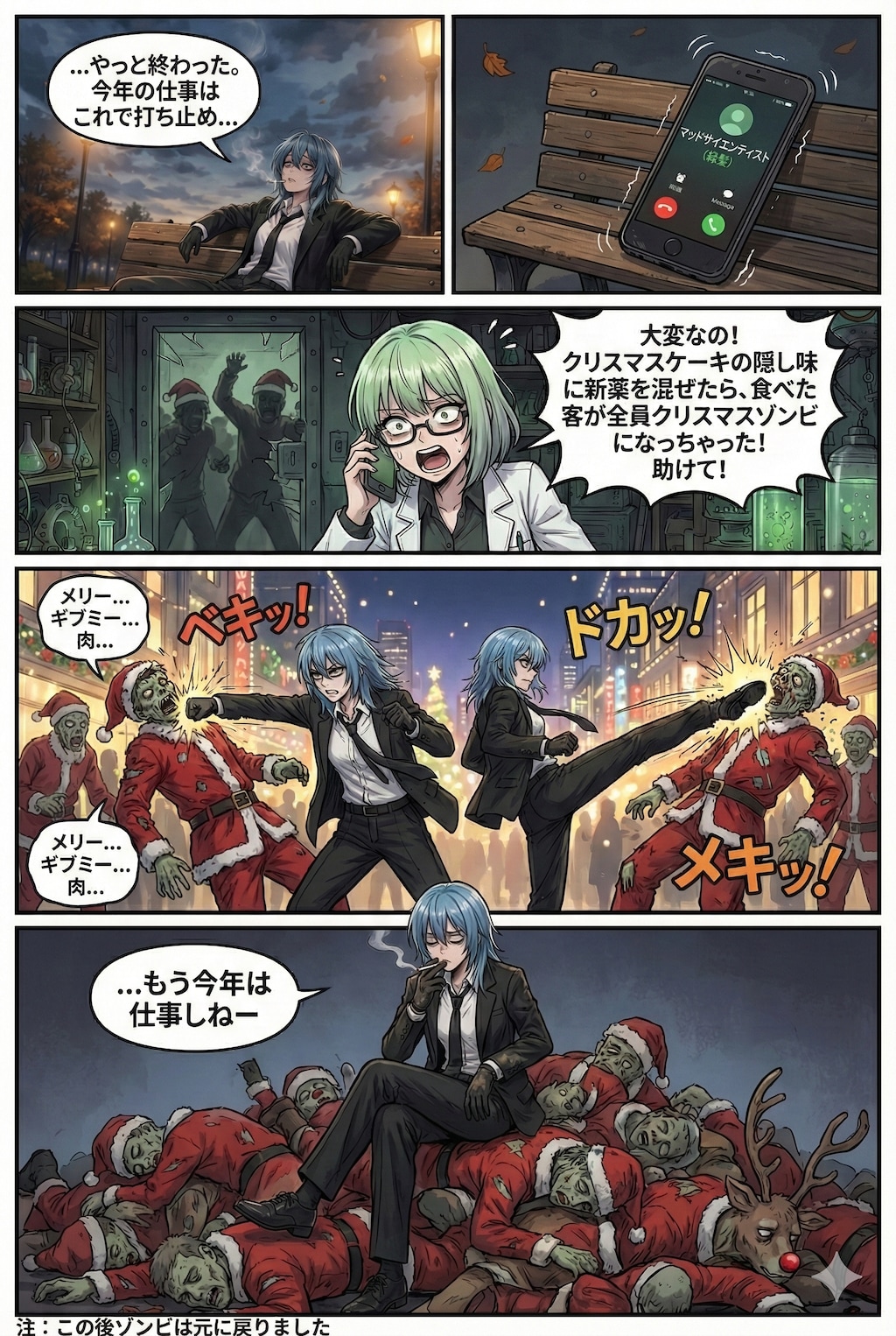 クリスマスゾンビだ!!