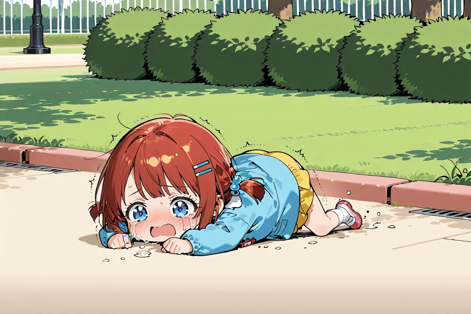 幼稚園児の小鈴ちゃん大転倒