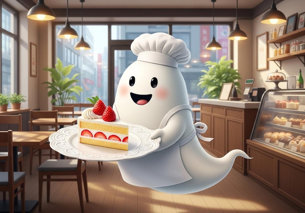 デザートのお化けパティシエ御手製の苺ショートケーキ