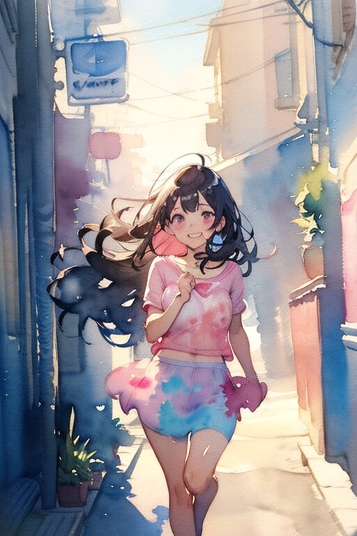路地を歩く