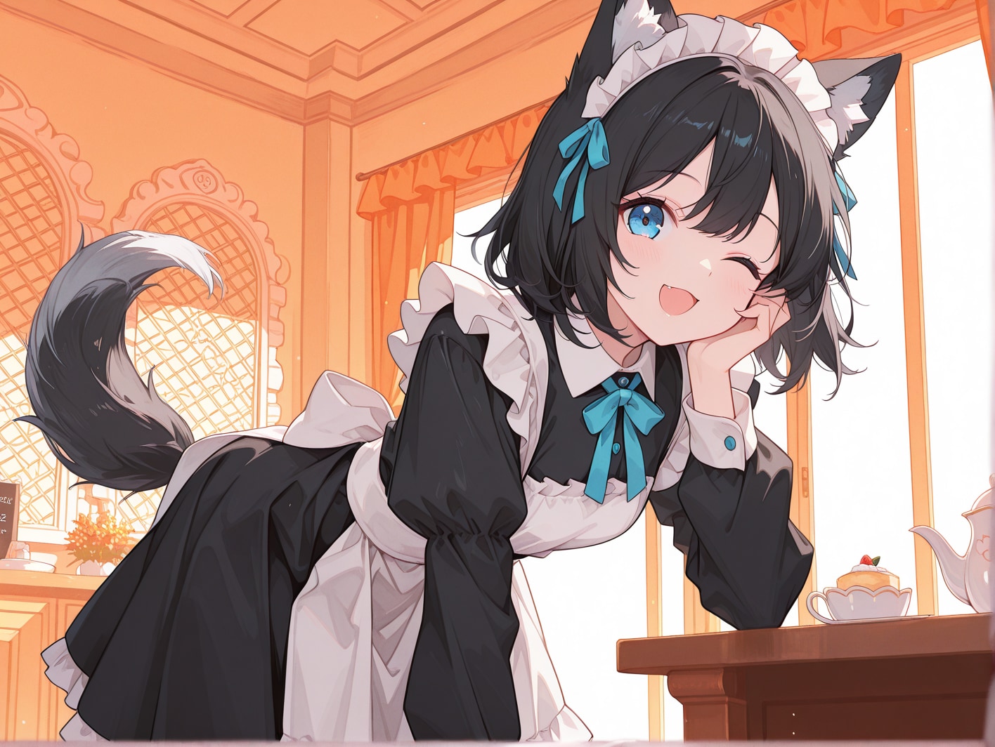 いらっしゃいませ、にゃ・・・がぉ♪
