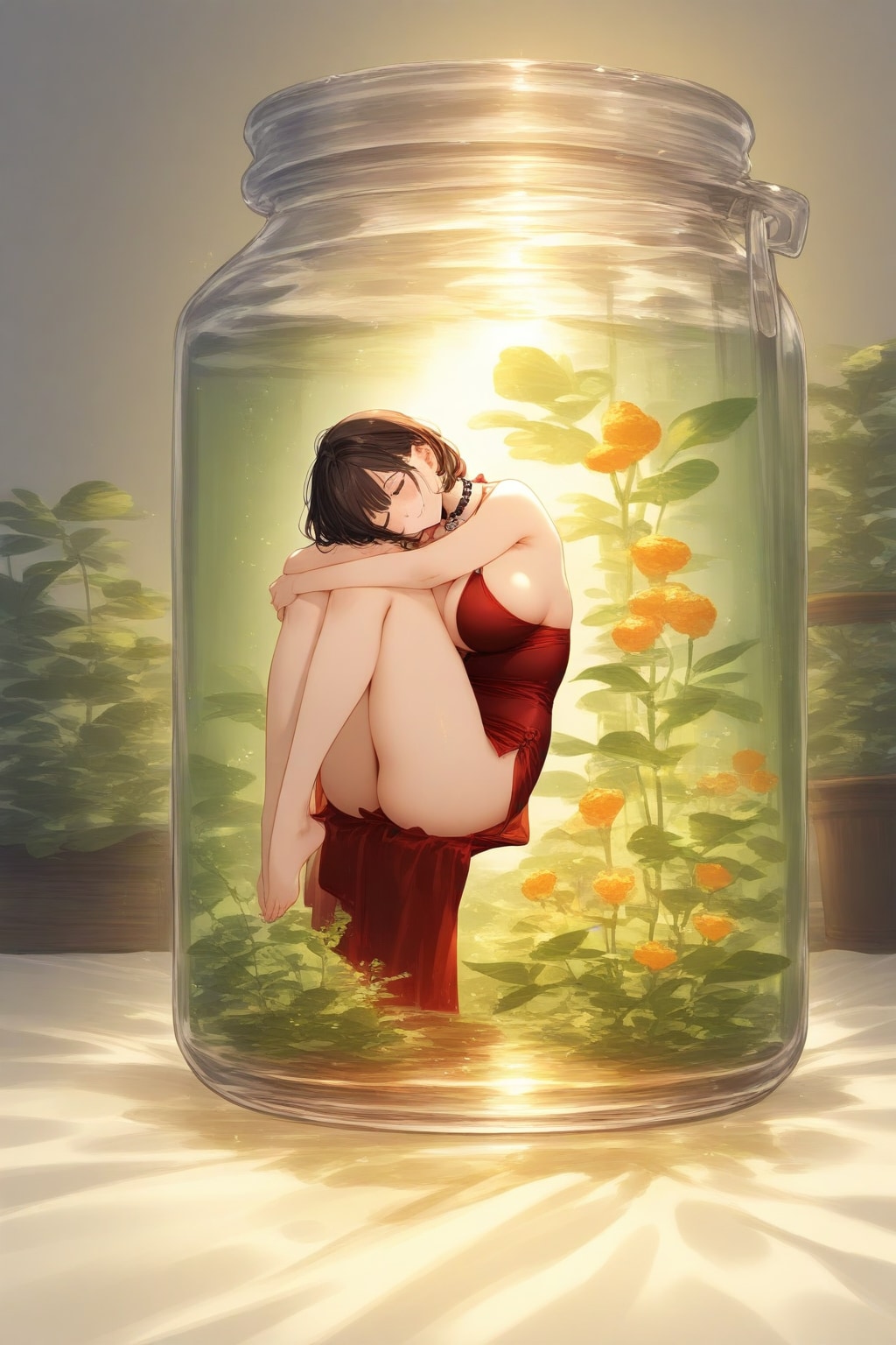 瓶の中の少女