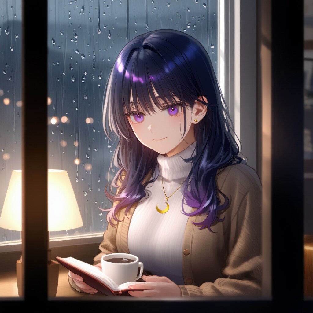 雨の読書 | の人気AIイラスト・グラビア