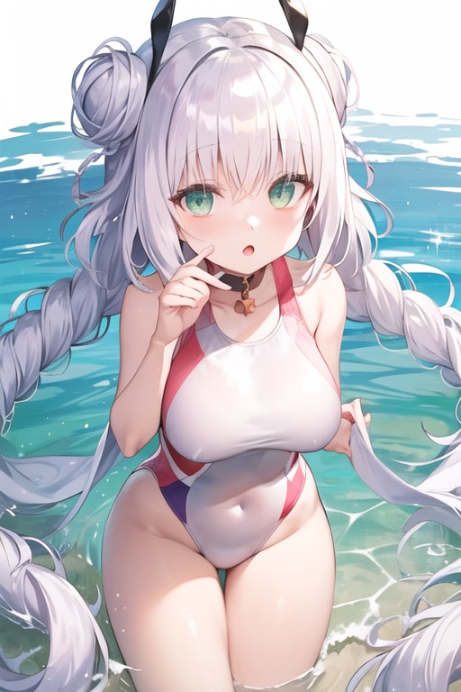 リセの蟲惑魔ちゃん白競泳水着🤍