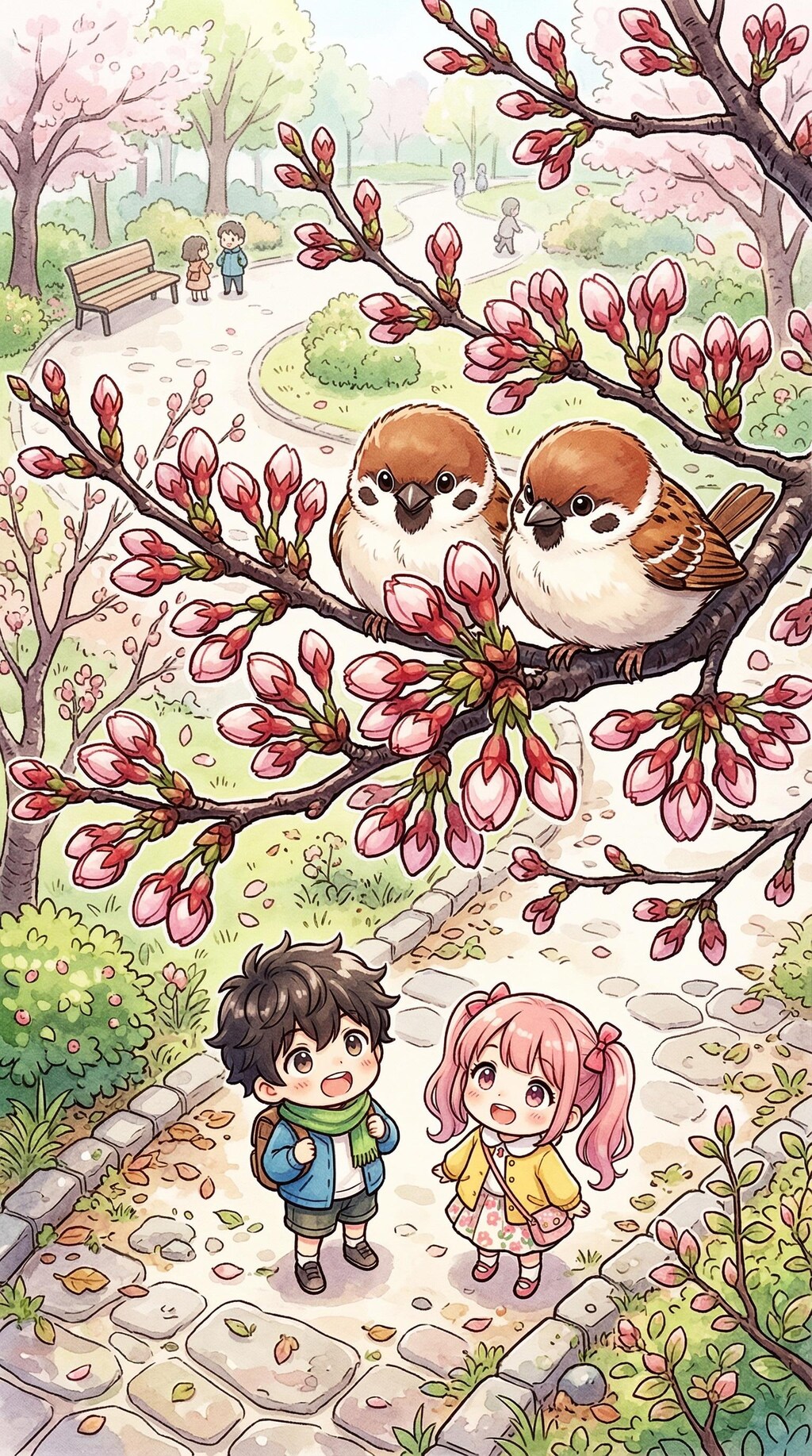 つぼみふくらむ