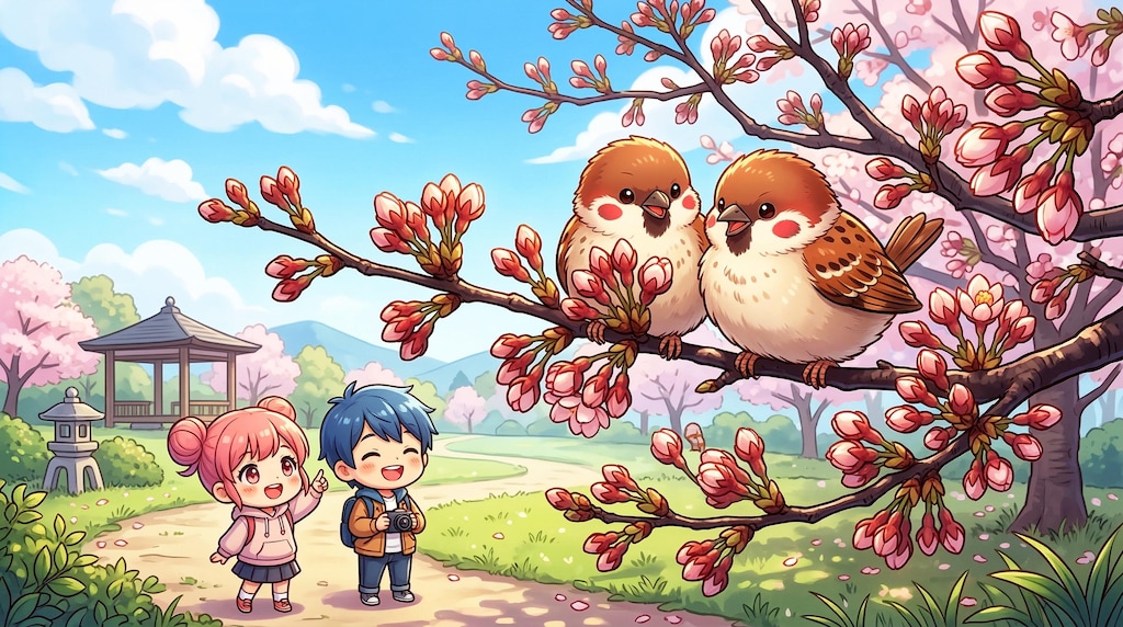 つぼみふくらむ