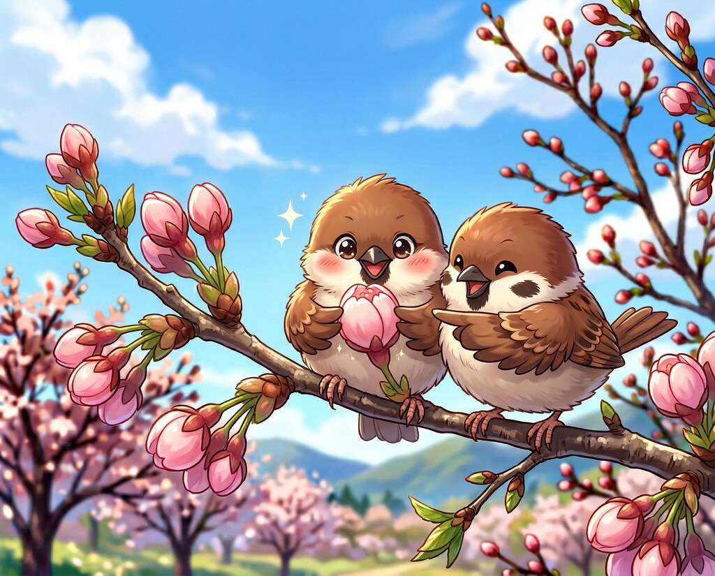 つぼみふくらむ