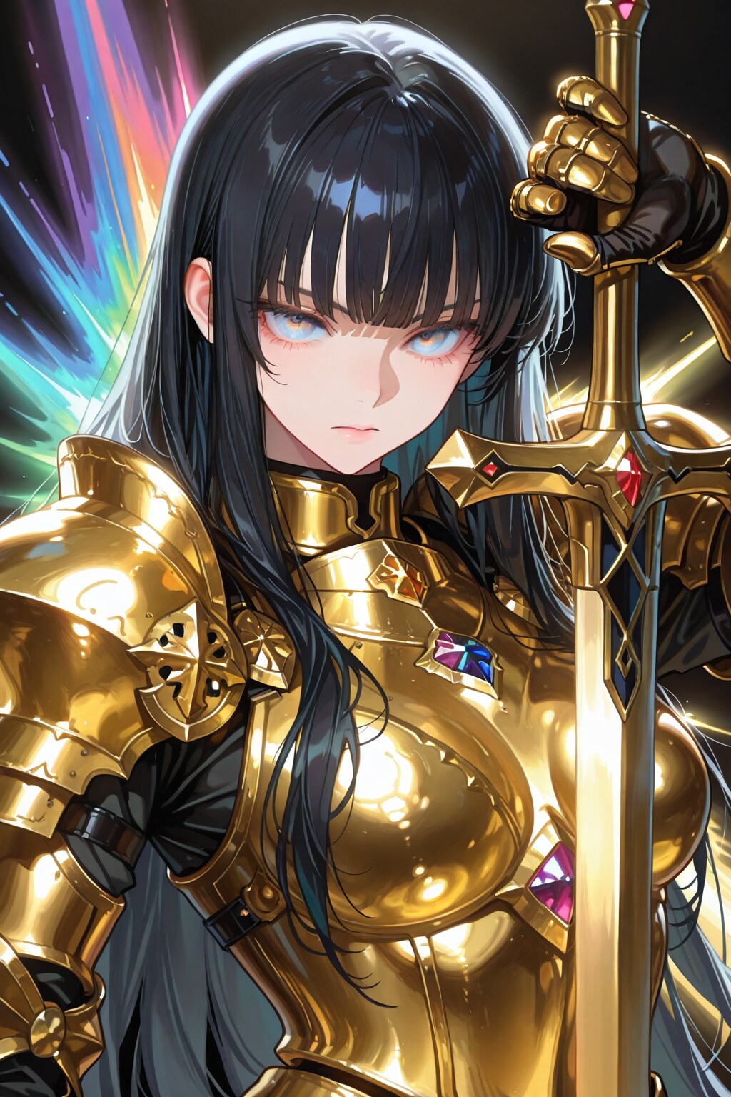 【よその子、萩原葵ちゃん】黄金騎士 | の人気AIイラスト・グラビア