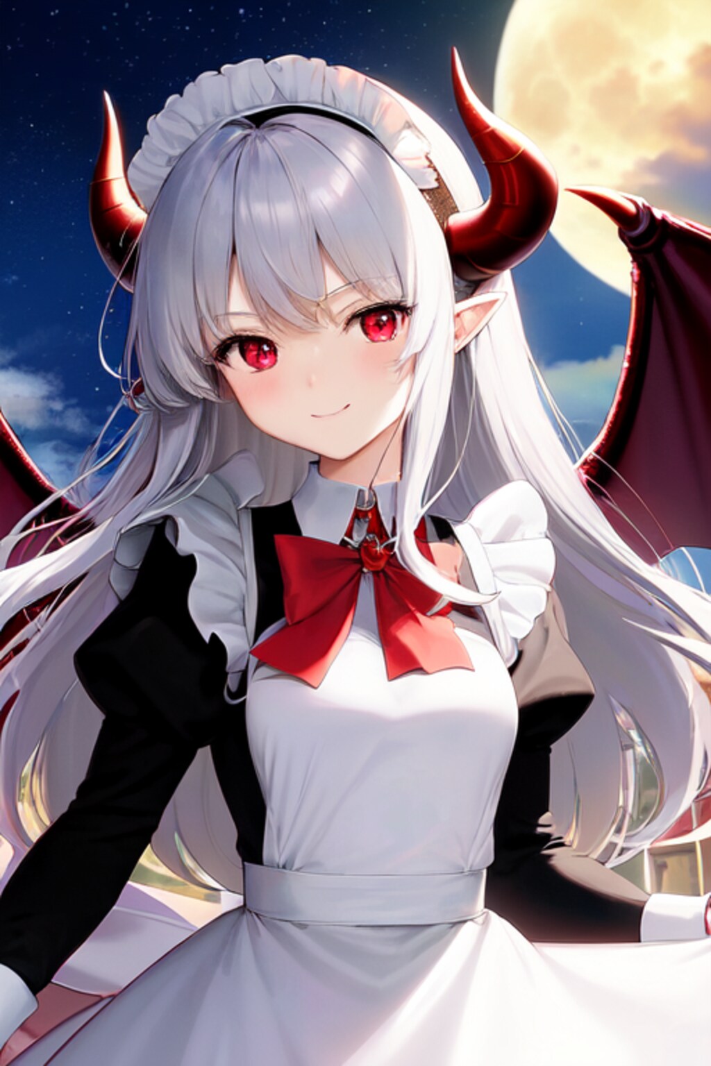 月とメイドアイちゃん