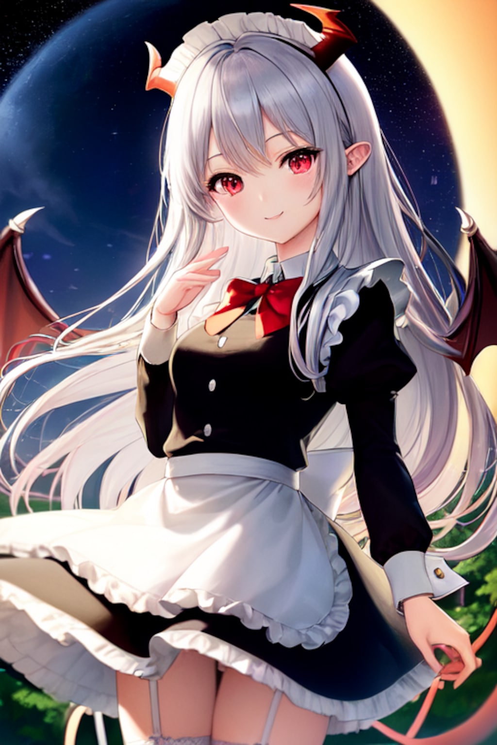 月とメイドアイちゃん