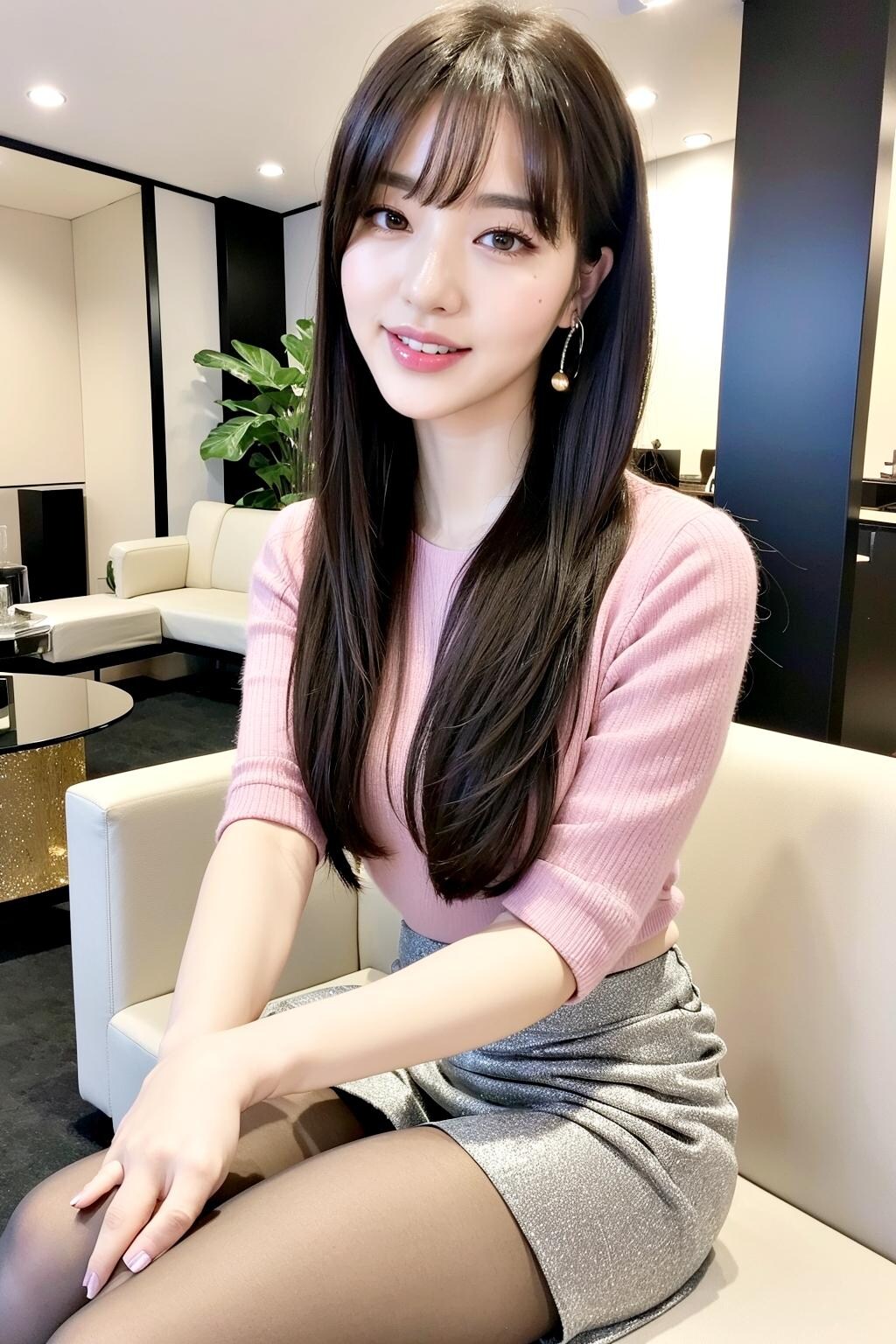 スタイルの良い美人OLの美脚